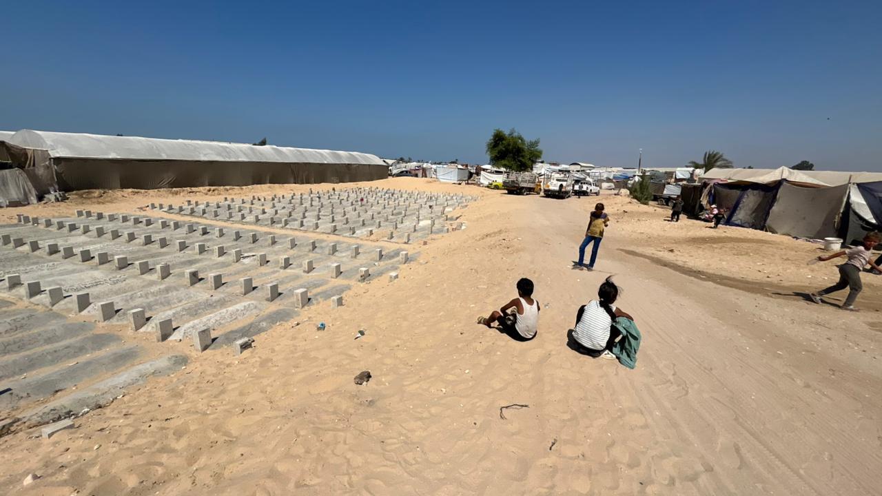 The new cemetery developed on Al-Astal's land to bury those killed during Israel's war on Gaza recently reached capacity.