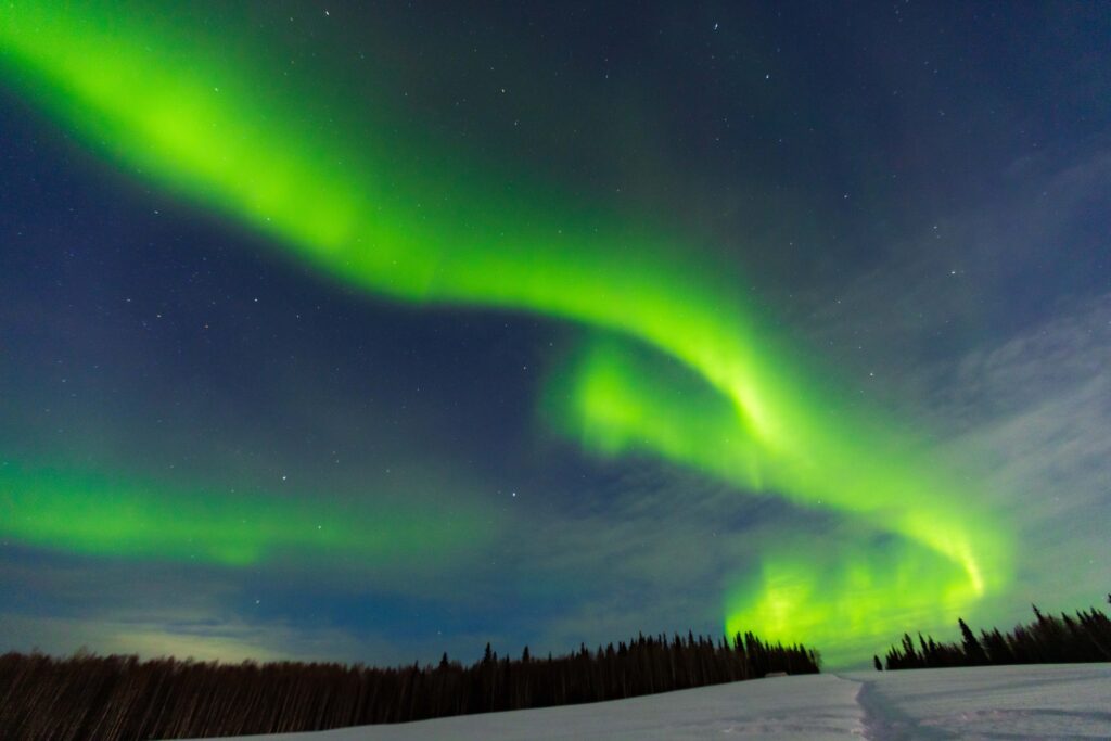 the northern lights seen from fairbanks alaska 